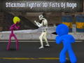 Gêm Diffoddwr Stickman 3D: Dyrnau Cynddaredd ar-lein
