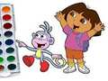Gêm Dora Llyfr Lliwio'r Explorer  ar-lein