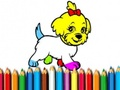 Gêm Yn ôl i'r Ysgol: Llyfr Lliwio Doggy  ar-lein