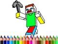 Gêm Yn ôl i'r Ysgol: Lliwio Minecraft  ar-lein