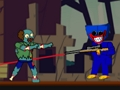 Gêm Huggy wuggy vs zombies ar-lein