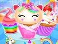 Gêm Dyluniad Coginio Cupcakes Unicorn Mermaid  ar-lein