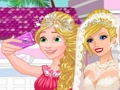 Gêm Selfie Priodas Barbie Gyda Thywysogesau  ar-lein
