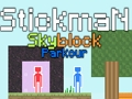 Gêm Stickman Skyblock Parkour ar-lein