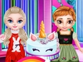 Gêm Gwneud Cacen Unicorn y Dywysoges Fach  ar-lein
