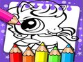 Gêm Llyfr Lliwio Siop Anifeiliaid Anwes Littlest  ar-lein