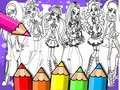 Gêm Llyfr Lliwio Monster High  ar-lein