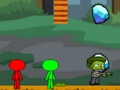 Gêm Stickman Bros vs Zombies ar-lein
