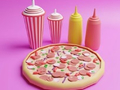 Gêm Llyfr Lliwio: Pizza  ar-lein