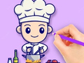 Gêm Llyfr Lliwio: Chef  ar-lein