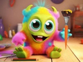 Gêm Llyfr Lliwio: Monster  ar-lein