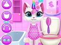 Gêm Gofal Dyddiol Kitty Unicorn  ar-lein