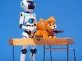 Gêm Llyfr Lliwio: Robot A Chi  ar-lein