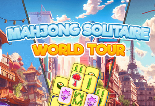 Gêm Mahjong Solitaire: Taith Byd  ar-lein