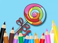 Gêm Llyfr Lliwio: Lollipop  ar-lein