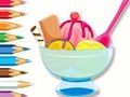 Gêm Llyfr Lliwio: Sundae Hufen Iâ  ar-lein