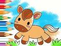 Gêm Llyfr Lliwio: Running Horse  ar-lein