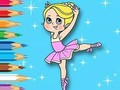 Gêm Llyfr Lliwio: Ballet Girl  ar-lein