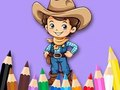 Gêm Llyfr Lliwio: Cowboi  ar-lein