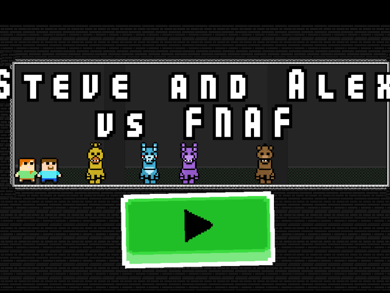 Gêm Steve ac Alex yn erbyn Ffnaf  ar-lein