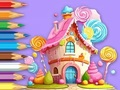 Gêm Llyfr Lliwio: Tŷ Lolipop  ar-lein