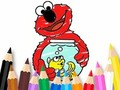 Gêm Llyfr Lliwio: Elmo New Friend  ar-lein