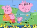 Gêm Pos Jig-so: Hwyaid Bwydo Peppa Mochyn  ar-lein