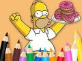 Gêm Llyfr Lliwio: Simpson Donut  ar-lein
