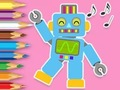 Gêm Llyfr Lliwio: Robot Dancing  ar-lein