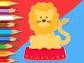 Gêm Llyfr Lliwio: Circus-Lion  ar-lein
