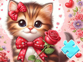 Gêm Pos Jig-so: Bowknot Cat  ar-lein