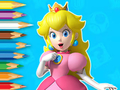 Gêm Llyfr Lliwio: Young Princess Peach  ar-lein