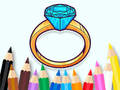 Gêm Llyfr Lliwio: Ring Gemstone  ar-lein