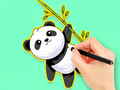 Gêm Llyfr Lliwio: Panda Bwyta Bambŵ  ar-lein