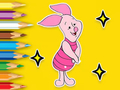 Gêm Llyfr Lliwio: Piglet With Balloon  ar-lein