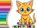 Gêm Llyfr Lliwio Cath Ciwt  ar-lein