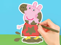 Gêm Llyfr Lliwio: Peppa Yn Y Mwd  ar-lein