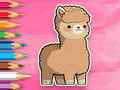 Gêm Llyfr Lliwio: Alpaca Ciwt  ar-lein