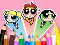Gêm Llyfr Lliwio: The Powerpuff Girls  ar-lein
