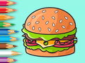 Gêm Llyfr Lliwio: Hamburger Delicious  ar-lein