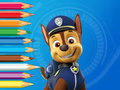 Gêm Llyfr Lliwio: Paw Patrol Chase  ar-lein
