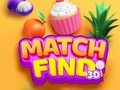 Gêm Match dod o hyd i 3D ar-lein