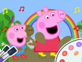 Gêm Llyfr Lliwio: Peppa Pig Mwdlyd Doniol  ar-lein