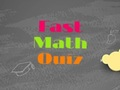 Gêm Cwis Mathemateg Cyflym  ar-lein