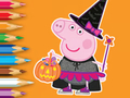 Gêm Llyfr Lliwio: Peppa Pig Calan Gaeaf  ar-lein