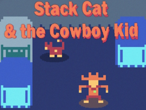 Gêm Cat Stack a'r Cowboi Kid  ar-lein