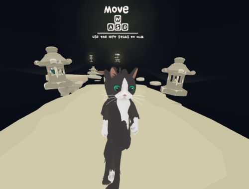 Gêm Parkour Cat Warrior ar-lein