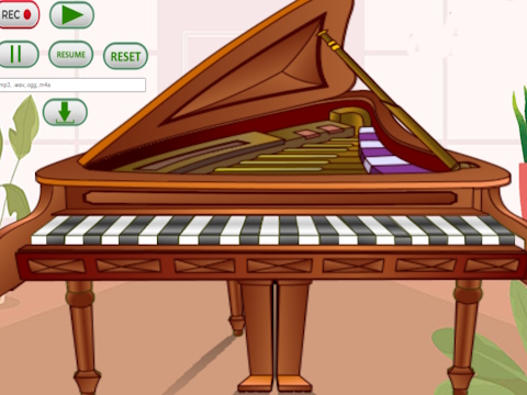 Gêm Efelychydd piano ar-lein  ar-lein
