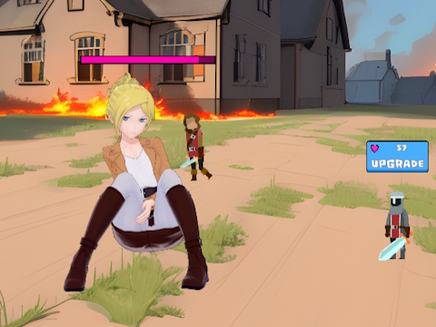 Gêm Ymosod ar Waifu Clicker  ar-lein