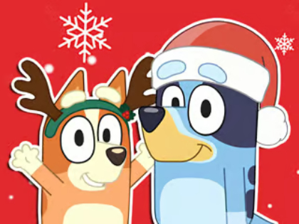 Gêm Pos Jig-so: Anrheg Nadolig Bluey  ar-lein